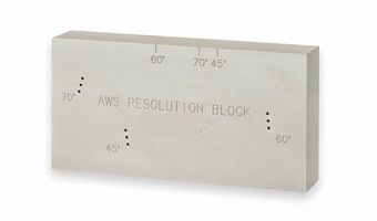 Blocchetti di riferimento ultrasonici di AWS RC per il controllo della capacità di risoluzione del trasduttore del fascio di angolo