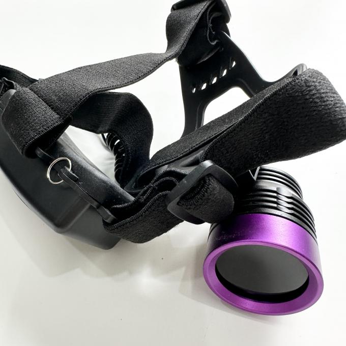 Lampada frontale UV a particelle magnetiche fluorescenti DG-3101S con lunghezza d'onda di picco di 365-370nm e 2 batterie al litio 18650 5