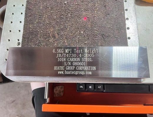 Accessori per rilevatori di difetti magnetici NDT Blocco di prova a peso morto N1