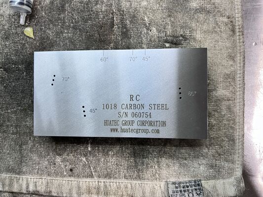 Blocco di calibrazione ultrasonica RC Resolution per trasduttori a fascio angolare AWS D1.1/D1.1M-2015