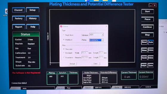 Misuratore di spessore per rivestimenti elettrolitici TG-100G, macchina per test di differenza di potenziale nichel multistrato