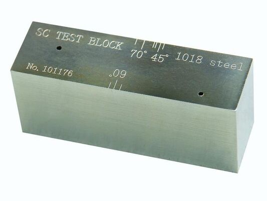 SC UT Blocco di riferimento di sensibilità 0,905"×1,25"×3" NDT Esempio di calibrazione della sensibilità delle onde di taglio