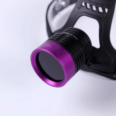 DG-3101S Lampada frontale UV regolabile con LED UV-A da 365 nm e intensità di 10000 µW/cm² per ispezione a mani libere