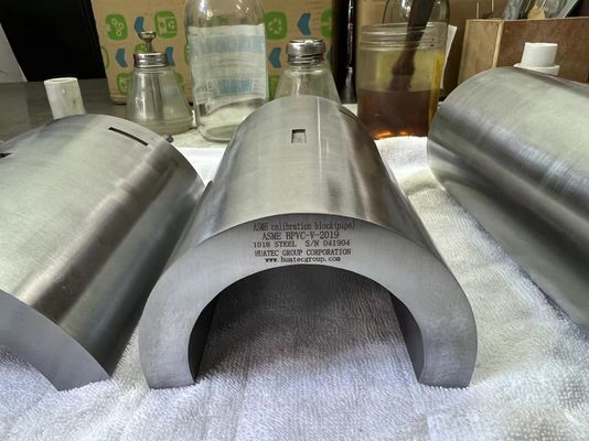 Blocco di calibrazione ultrasonica tipo tubo ASME BPVC-V-2015 per ispezione NDT