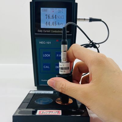 HEC-101 60KHz Eddy Current Electrical Conductivity Tester % IACS MS/m Dual Unit Auto Temperature Compensation Aluminum Copper Alloy Conductivity Meter