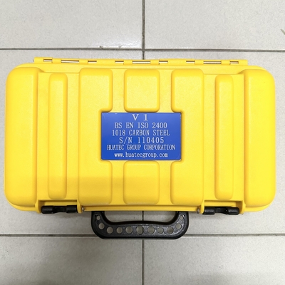 IIW V1 blocco di taratura in acciaio al carbonio accessori in acciaio inossidabile per rivelatore di difetti ad ultrasuoni