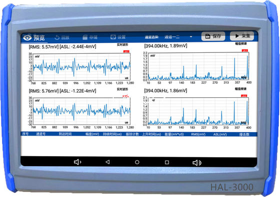 HAL-3000 Portable Industrial Acoustic Emission Pipeline Leak Detector with FFT Spectrum Analysis