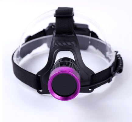 Tipo casco, nero, lampada UV regolabile, specchiatura di particelle fluorescenti e di penetrazione magnetica