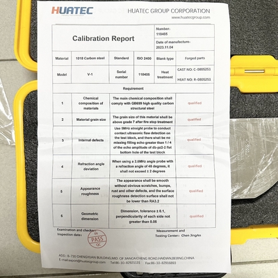 IIW V-1 CS SS AL Materiale UT Blocchi di taratura Strumento NDT