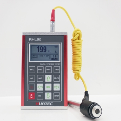 Tester di durezza Leeb portatile ad alta precisione RHL50 LCD Display con precisione ±6HLD e raggio Rmin 50mm Min.