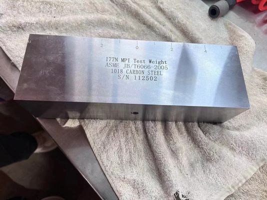 Accessori per rilevatori di difetti magnetici NDT Blocco di prova a peso morto N1