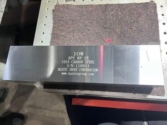 Campione di test di calibrazione della sonda angolare per ispezione a ultrasuoni del blocco di calibrazione del profilo del fascio industriale IOW