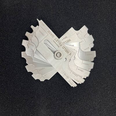 Calibro per saldatura d'angolo tipo MG-11 con scala doppia metrica e imperiale