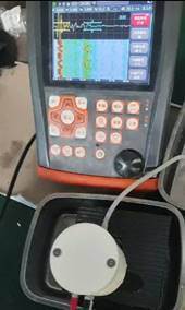 Rilevatore portatile a ultrasuoni HFD-810 con campionamento a 400 MHz, esportazione report PDF Bluetooth, ispezione strato impermeabile