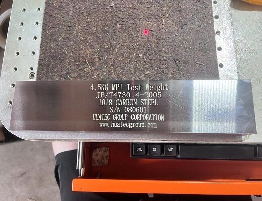 4.5KG MPI Peso di prova 45N Ispezione di particelle magnetiche Prova di forza di sollevamento Blocco 1018 Acciaio al carbonio Per calibrazione del giogo magnetico AC
