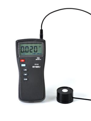 UV-B Intensità della luce UV industriale 0.1~200000μW/cm2 UV254 UV297 Tester di irraggiamento UV