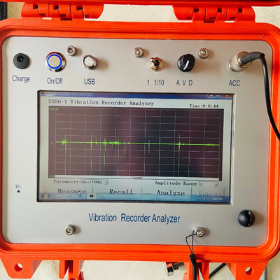 HG-S936L-1 Registratore di dati di vibrazione portatile 1Hz-200Hz Dispositivo di prova delle vibrazioni a canale singolo