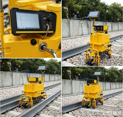 FD-GT-20 Lightweight Rail Ultrasonic Defect Detector 10 canali A/B Scansione WIFI GPS Cloud Storage Trolley per l'ispezione dei difetti delle ferrovie