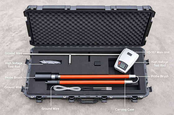 HD-107 Portable Geomembrane Leak Detector Rechargeable Lithium Battery Manual & Auto Shutdown Damaged Point Inspection Instrument